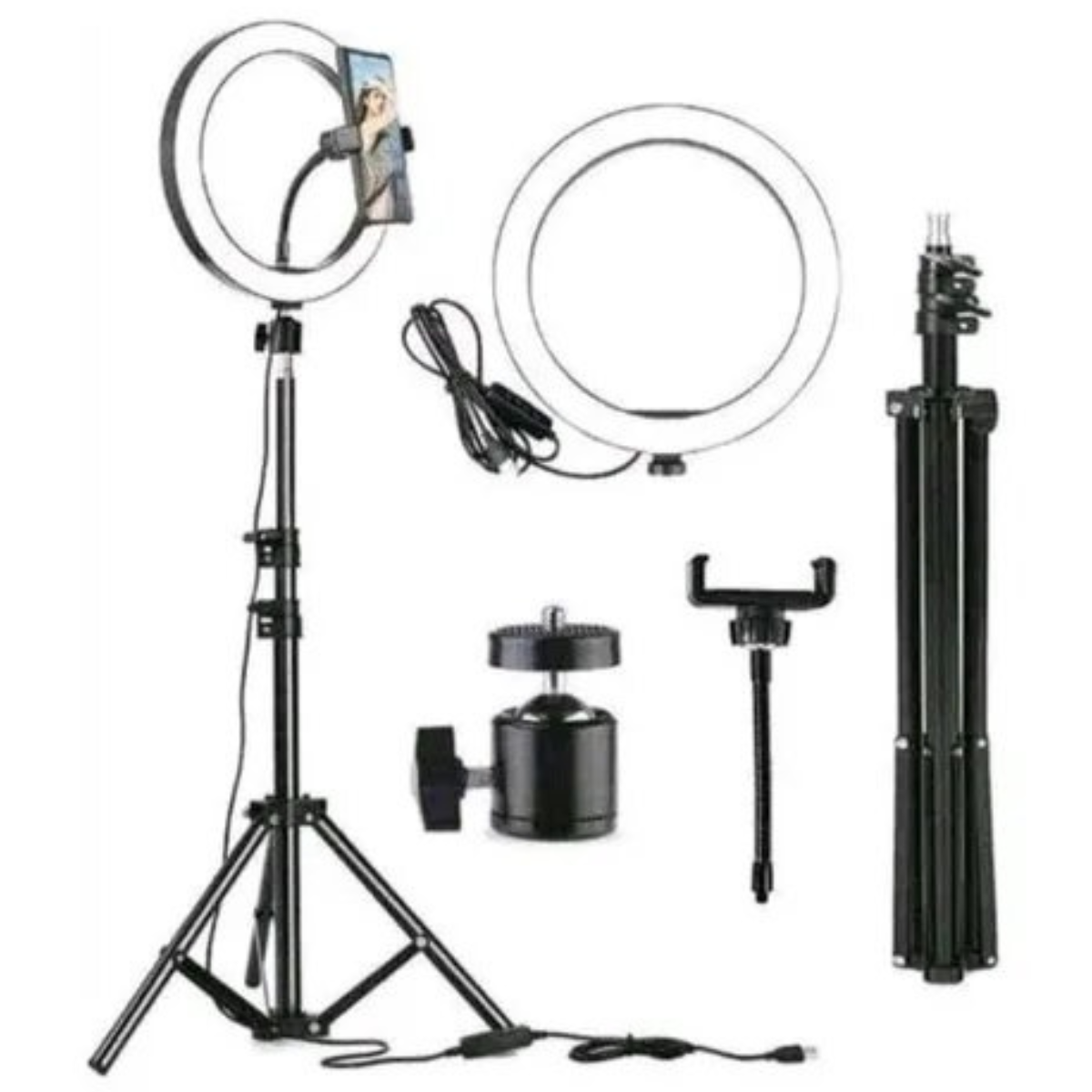 Aro de Luz LED 32 cm Trípode 2.1 M - Imagen 2