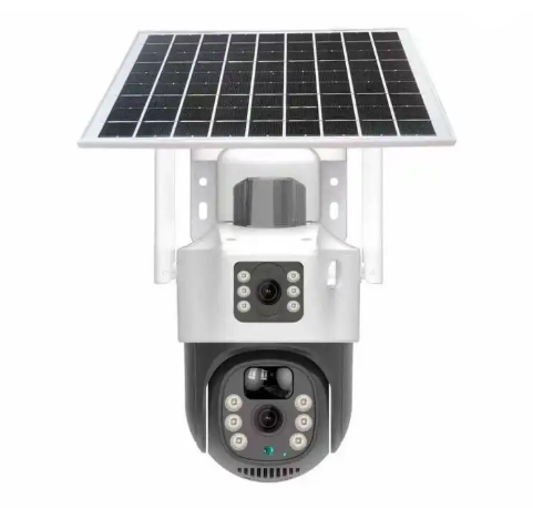 Cámara de Seguridad Solar 2K PTZ Doble Lente 360° con Visión Nocturna a Color