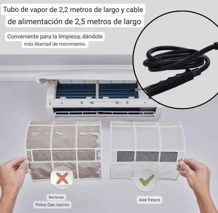 Limpiador A Vapor Presion 2500w Portatil - Imagen 6